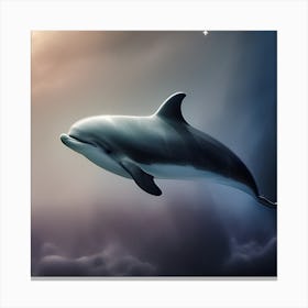 Dolphin In The Sky Canvas Print
