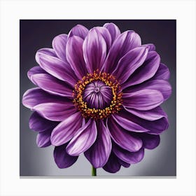 Purple Dahlia 24 Canvas Print