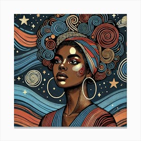 Orionna Celestial Portrait Canvas Print