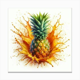 Pineapple Splash 2 Canvas Print