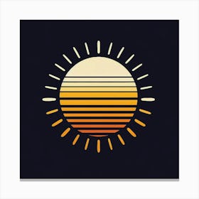 Retro Sunset Canvas Print