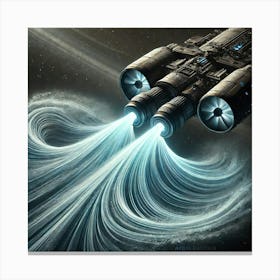 Cascade Sovereignty Scifi Aqua Bastion Thrusters Canvas Print