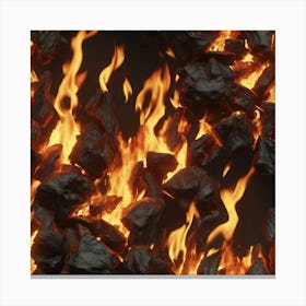 Coal Fire Canvas Print