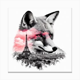 Fox silhouette 4 Canvas Print