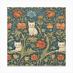 william morris cat 3 Canvas Print