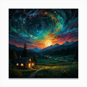 Night In The Mountains 1 Canvas Print