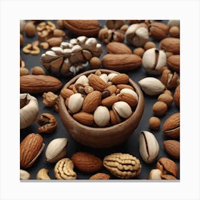 Nuts In A Bowl 7 Canvas Print