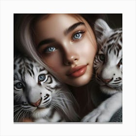 White Tiger 50 Canvas Print