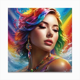 Rainbow Woman Canvas Print