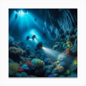 Cave Diving Canvas Print