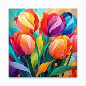 Colorful Tulips 2 Canvas Print