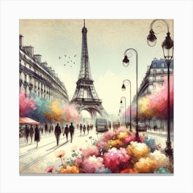 Paris Eiffel Tower 1 Canvas Print