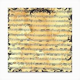 Vintage Sheet Music Canvas Print