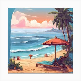 Beautiful Beach  Canvas Print