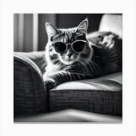 Cat In Sunglasses 2 Canvas Print