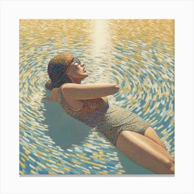 Woman In The Water 3 Canvas Print