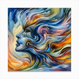 Abstract Of A Woman'S Head 1 Canvas Print