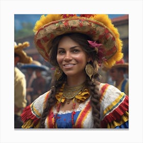 Mexican Woman 6 Canvas Print