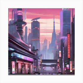 Futuristic Cityscape 24 Canvas Print