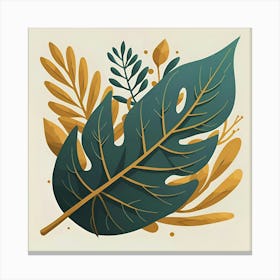 Leaf In A Frame Canvas Print