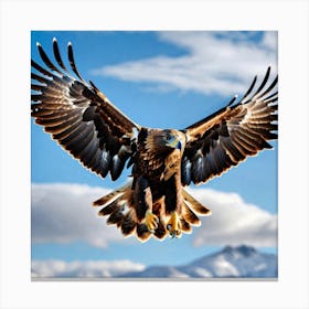 Golden Eagle In Flight Canvas Print