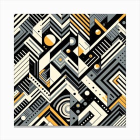 Gray and yellow 3 Canvas Print