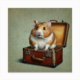 Hamster In Suitcase 5 Canvas Print