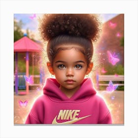 Nike Girl 4 Canvas Print