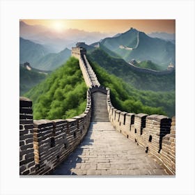 15763 The Iconic Great Wall Of China, Stretching Along T Xl 1024 V1 0 Canvas Print
