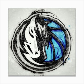 Dallas Mavericks Logo, logo , Dallas art, basketball Logo, team, ballers, I love this game, nba,nba logo, sports, sport art, fans art, red, white, blue, Mavs. 1 Canvas Print