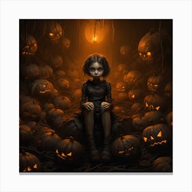 Halloween Girl Canvas Print