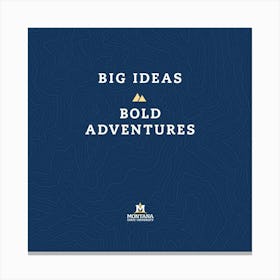 Big Ideas Bold Adventures Canvas Print