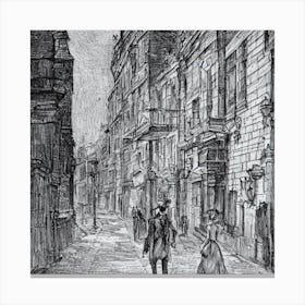 Street Scene In London Canvas Print