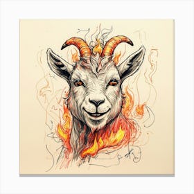 Goat Head 12 Canvas Print