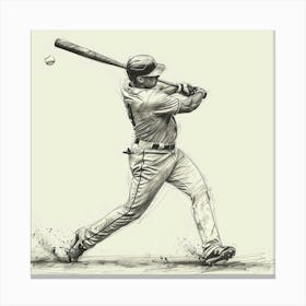 A Baseball Player Hitting Home Run Hand Drawn Sk 1718672775 3 Canvas Print