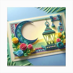 Ramadan Greeting Card 30 Canvas Print