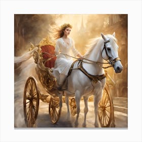 Princess In A Carriage Canvas Print