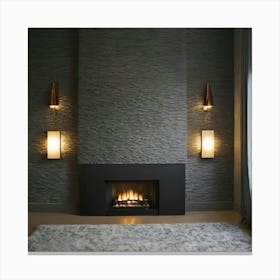 Modern Fireplace Canvas Print