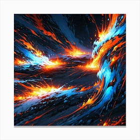 Fire And Lava Canvas Print