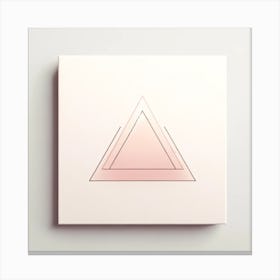 Abstract Pink Triangle Canvas Print