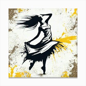 Illustration grunge Dancer Canvas Print