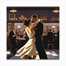 A Collection Of Jack Vettriano Prints Portraying 3 Canvas Print