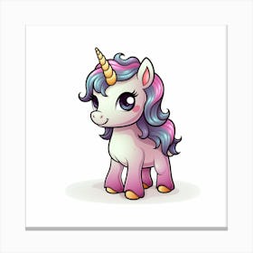 Cute Unicorn 491 Canvas Print