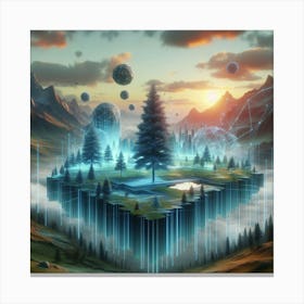 Island Of Trees Canvas Print