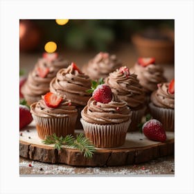 Asm Christmas Dessert With Chocolate And Strawberry Li C4a400d7 C777 487a A407 E4dbf45d7399 Canvas Print