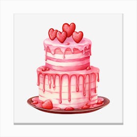 Valentine'S Day Cake 13 Canvas Print