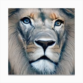 Lion Portrait Closeup Canvas Print