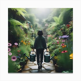 Watering Cans Canvas Print