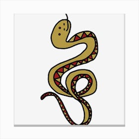 Red and Gold Snake Vertical Canvas Print