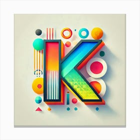 Letter K Canvas Print